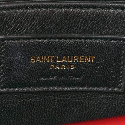 Saint Laurent Grain De Poudre Medium Monogram Kate Satchel Red 6 of 18