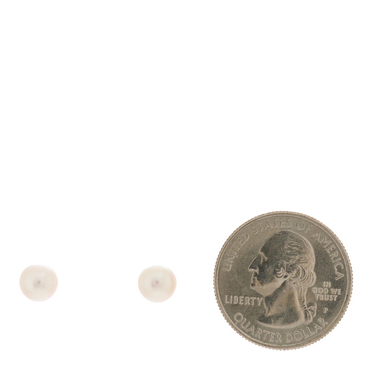 18K White Gold Akoya Pearl 6-6.5mm Signature Earrings