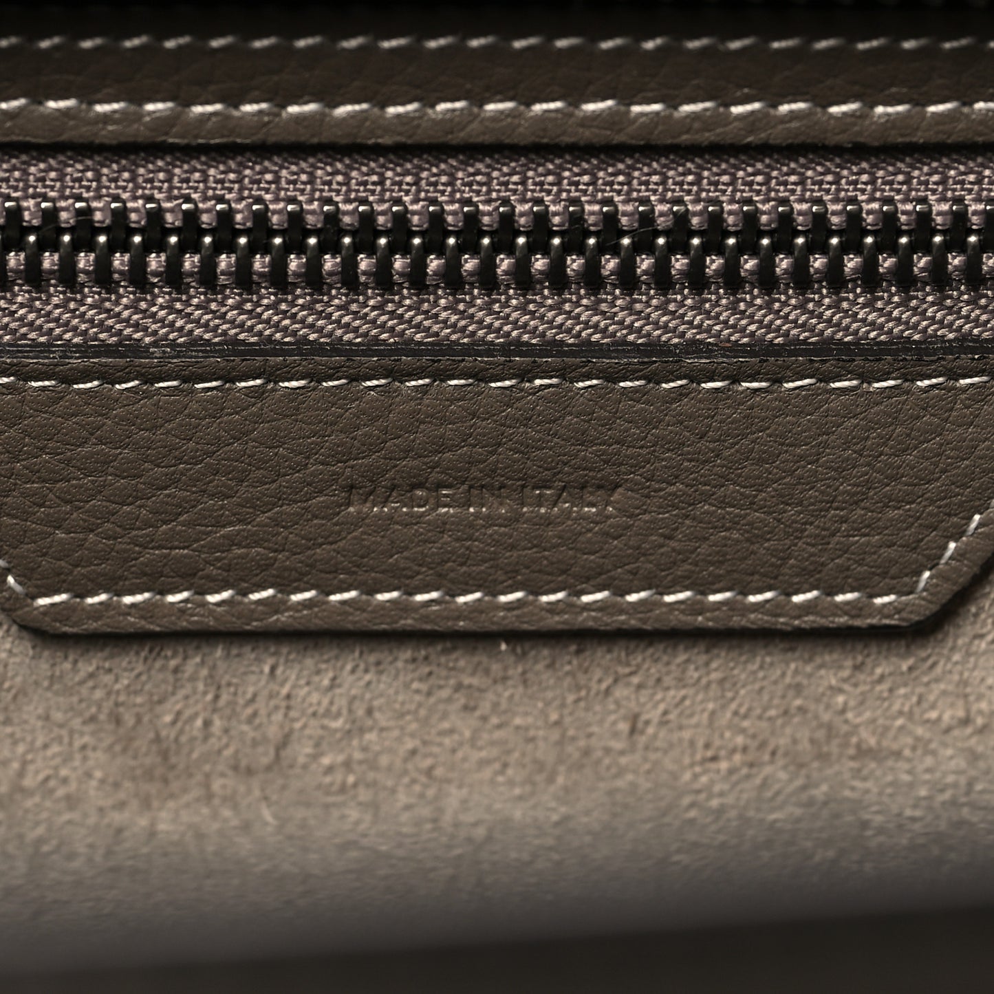 Drummed Calfskin Micro Luggage Souris