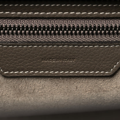 Celine Drummed Calfskin Micro Luggage Souris 7 of 11