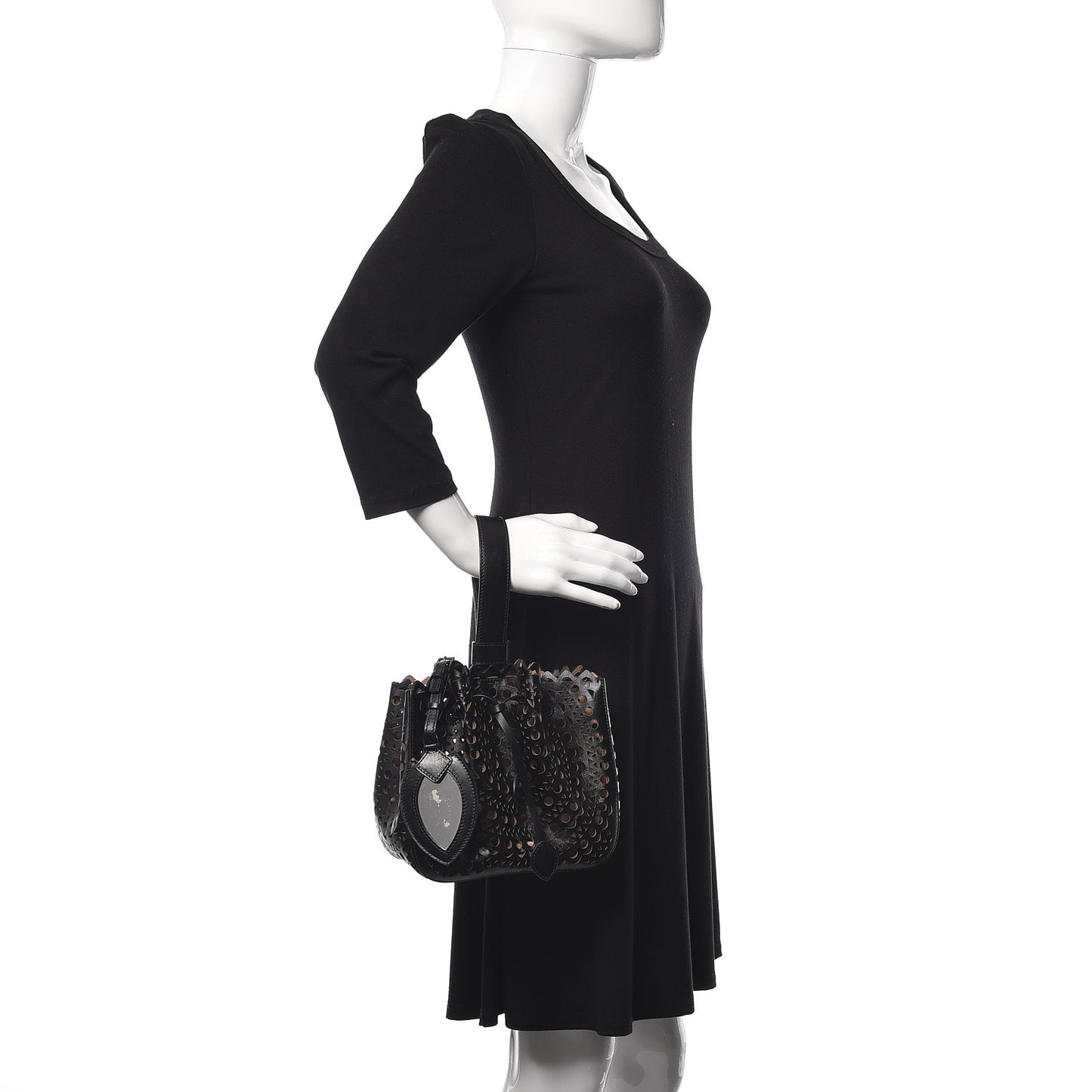 Lux Calfskin Vienne Rose-Marie 19 Bag Black