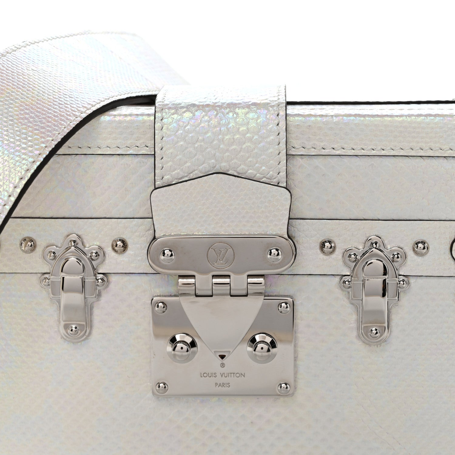 Louis Vuitton Karung Petite Malle White Petrol 7 of 9