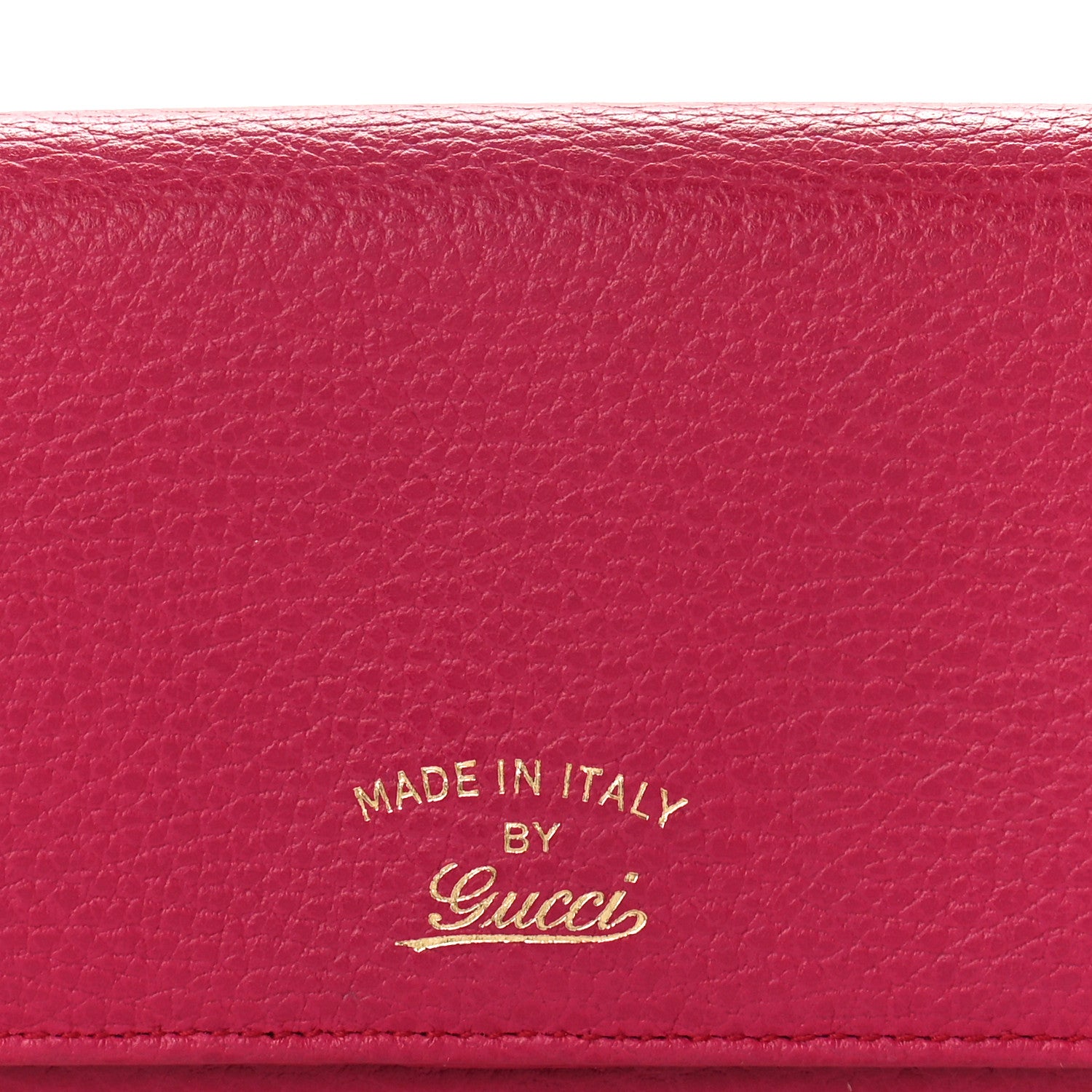 Gucci Pebbled Calfskin Continental Wallet Pink 9 of 10