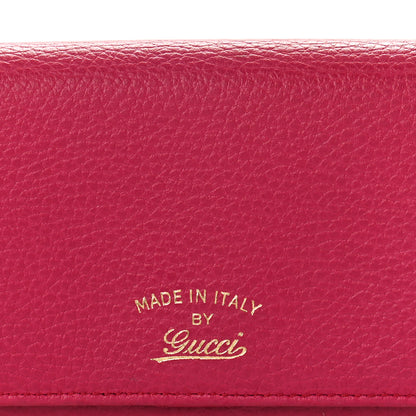 Gucci Pebbled Calfskin Continental Wallet Pink 9 of 10