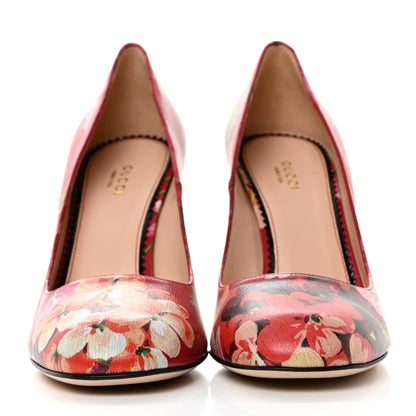 Gucci Calfskin Blooms Print High Heel Pumps 39 Romantic Cerise Multicolor 2 of 9