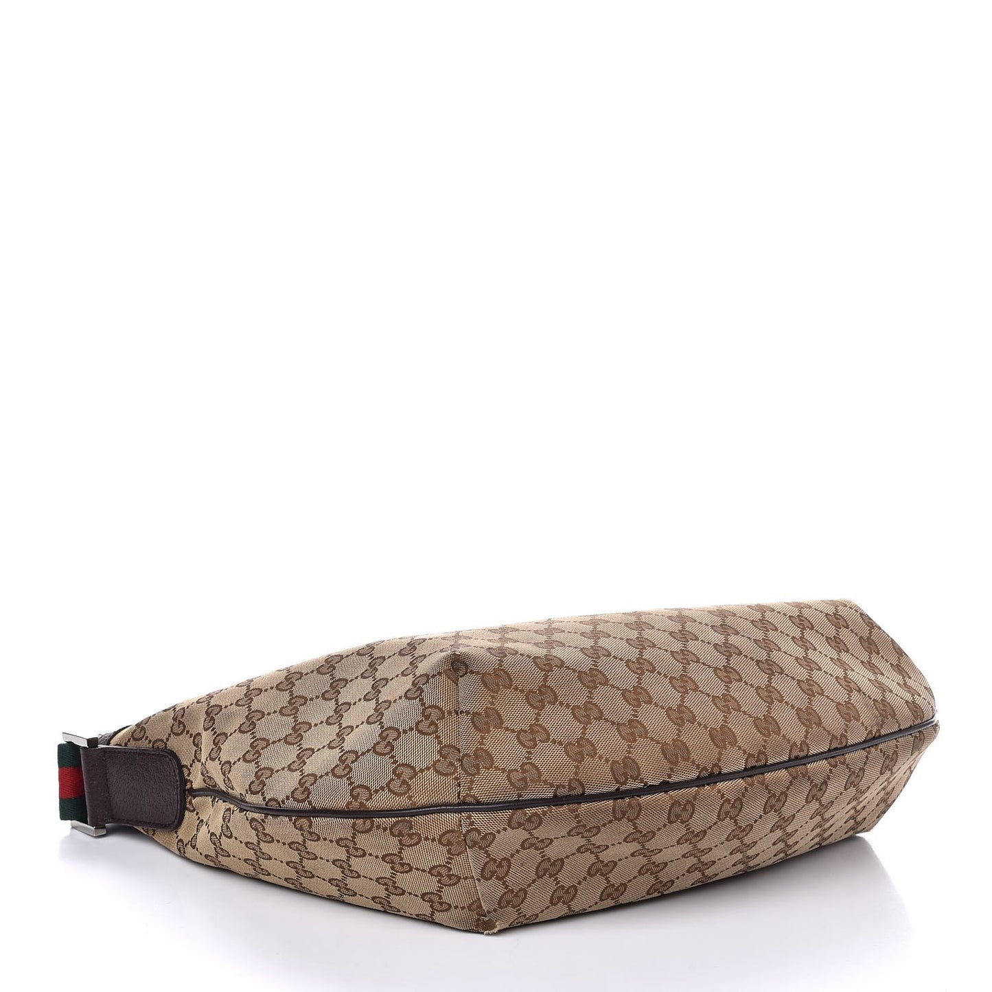 Monogram Web Medium Half Moon Hobo Dark Brown
