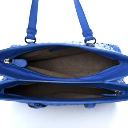 Bottega Veneta Nappa Intrecciato Small Accordion Tote Blue 4 of 19