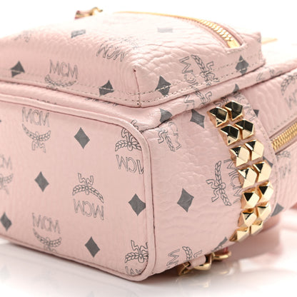 MCM Visetos Side Stud X-Mini Stark Backpack Soft Pink 9 of 9