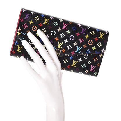 Louis Vuitton Monogram Multicolor Sarah Wallet NM Black Grenade 2 of 7