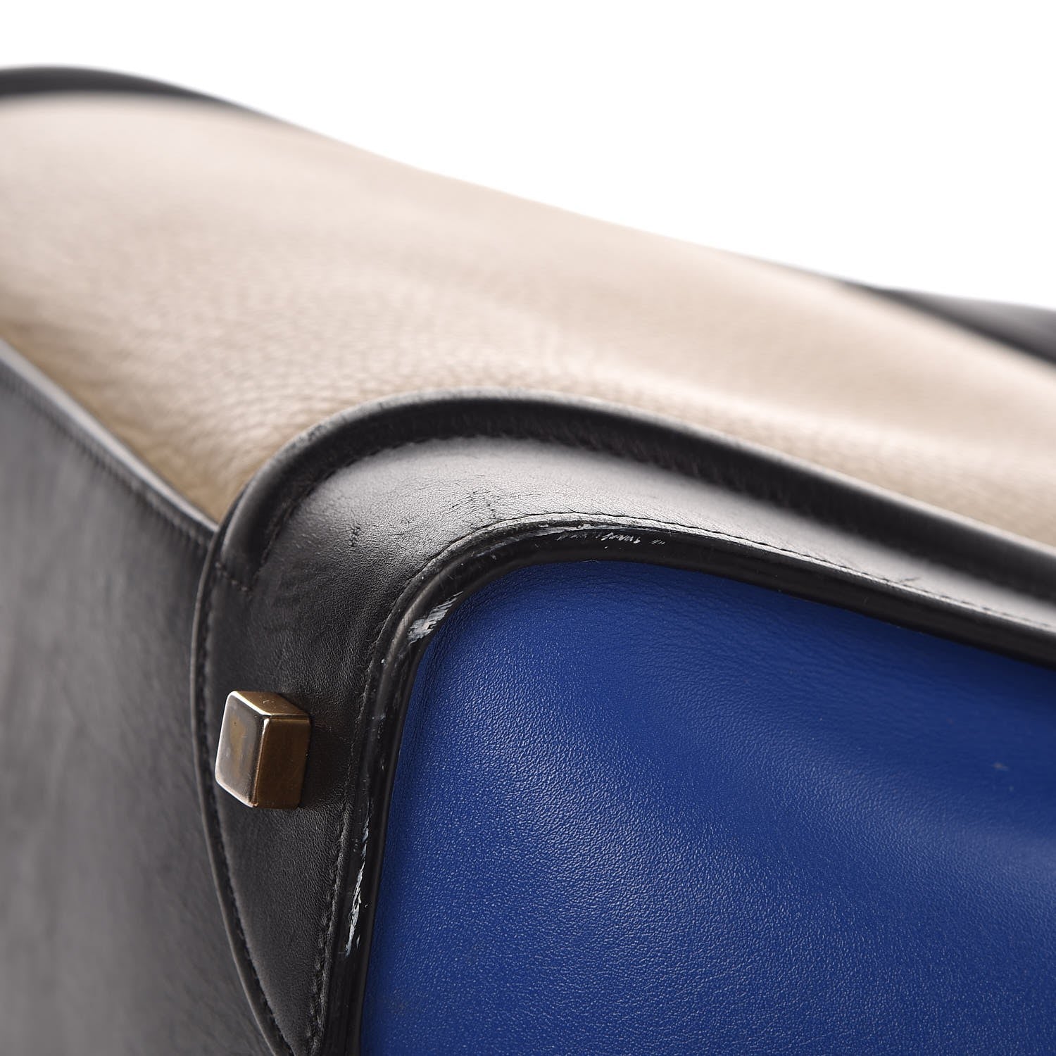 Celine Elephant Calfskin Mini Tri-Color Luggage Beige 14 of 14