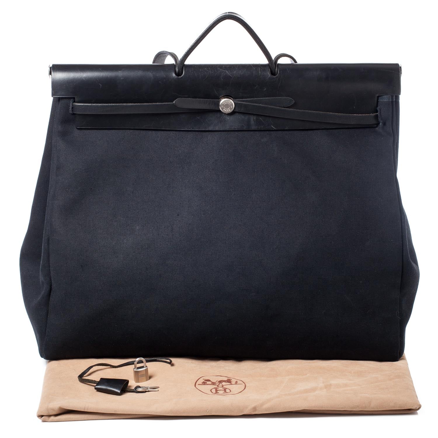 Hermes Toile XL Herbag Black 1 of 10