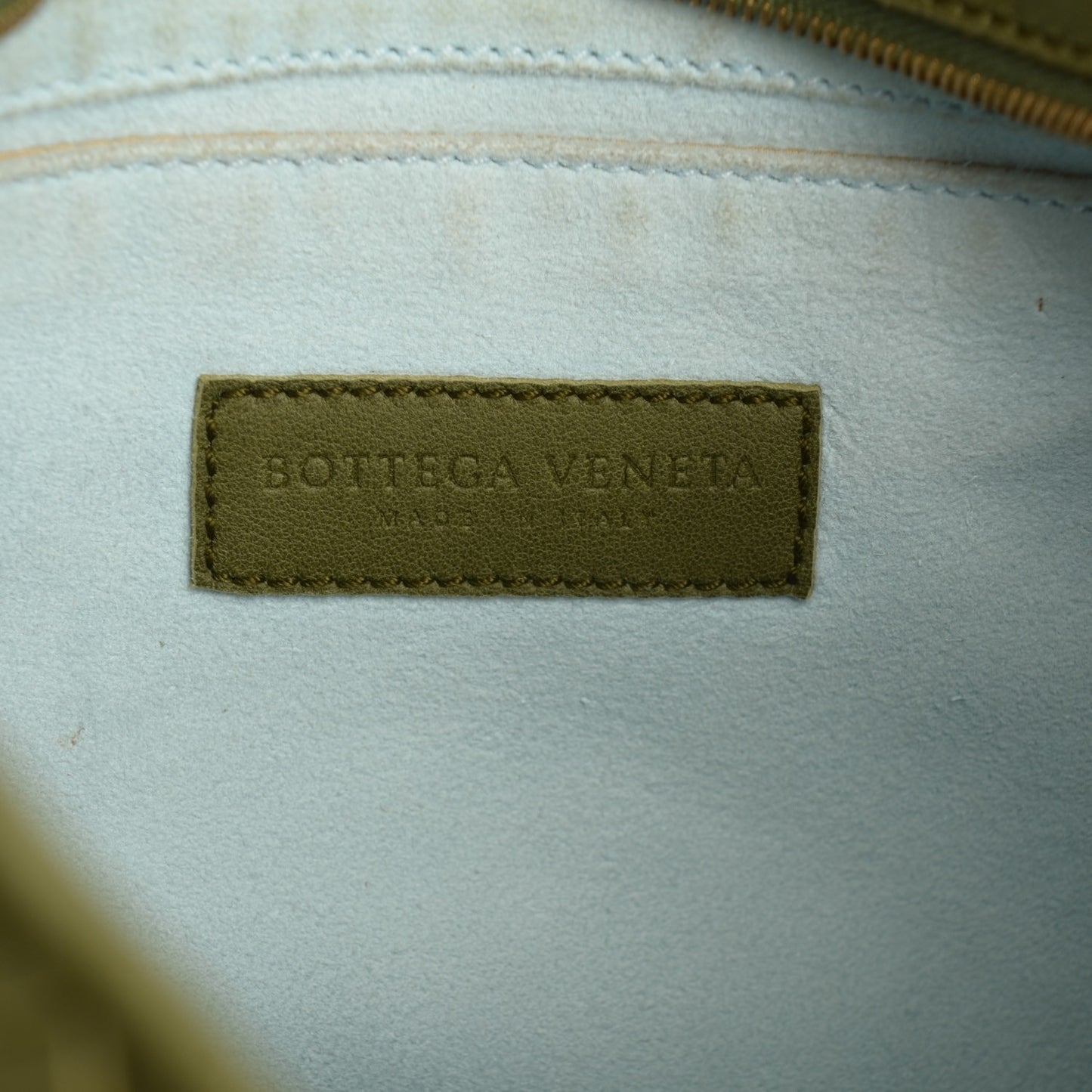 Intrecciato Nappa Shoulder Bag Olive