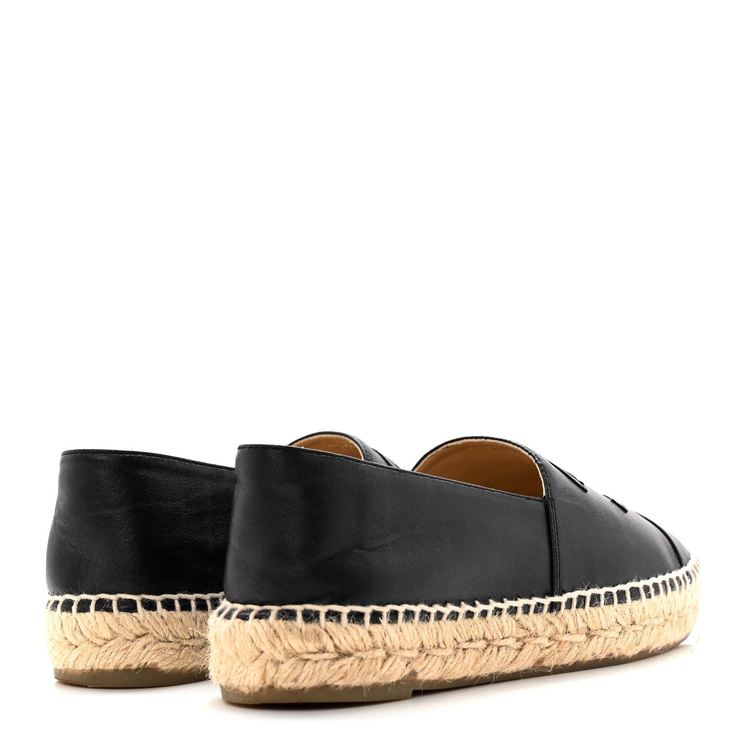 Chanel Lambskin CC Espadrilles 37 Black 4 of 10