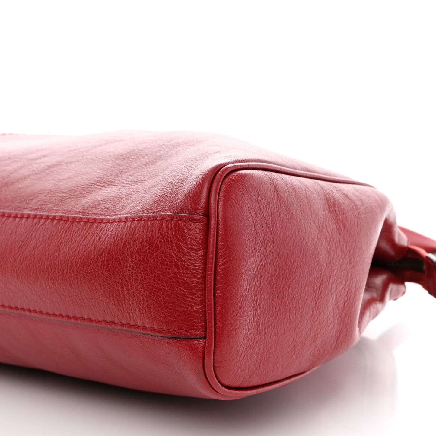 Calfskin Large Re(Belle) Top Handle Bag Red
