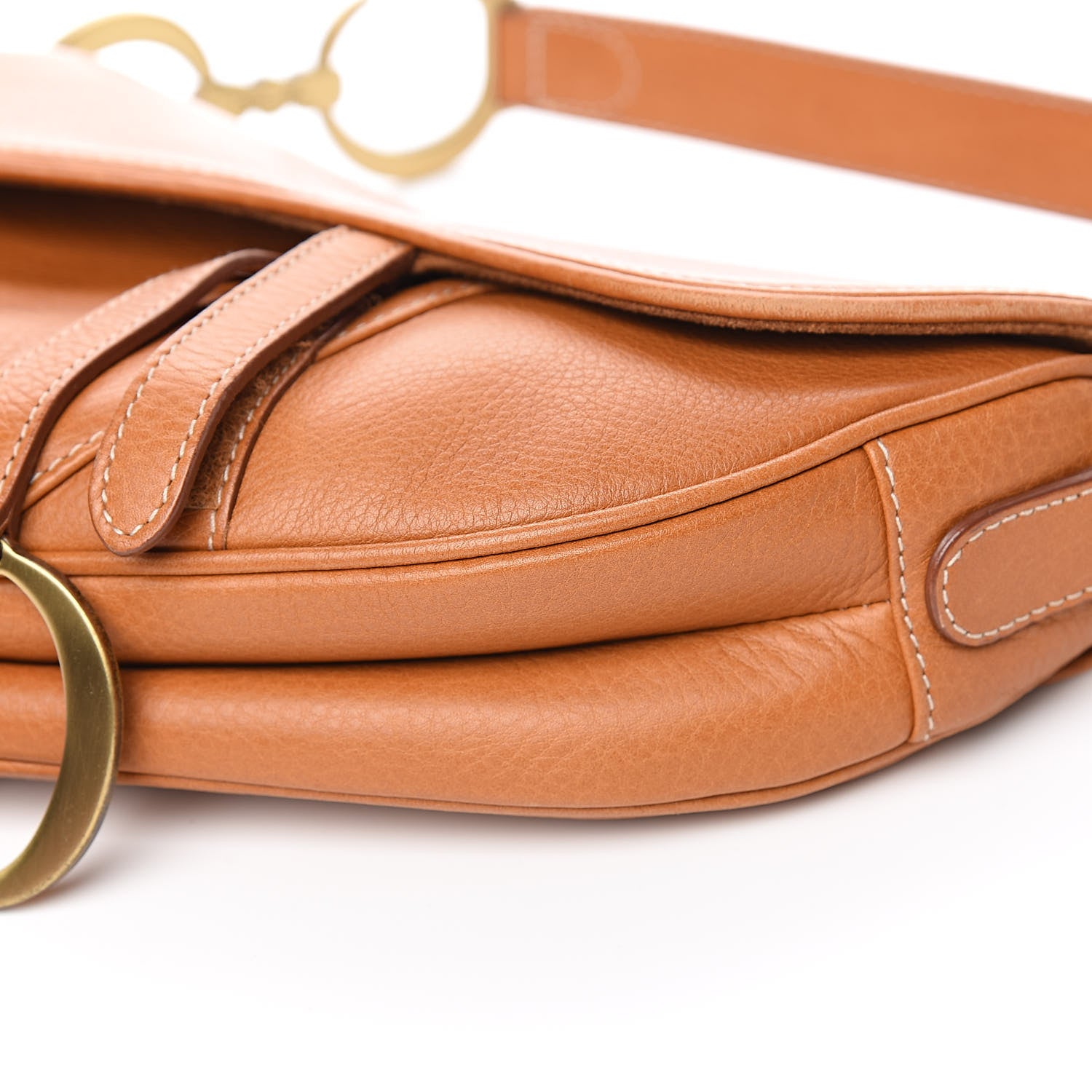 Christian Dior Calfskin Saddle Bag Tan 10 of 12