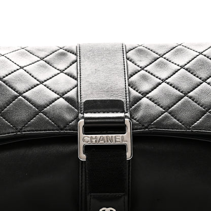 Chanel Lambskin Quilted Grip Clutch Black 8 of 8