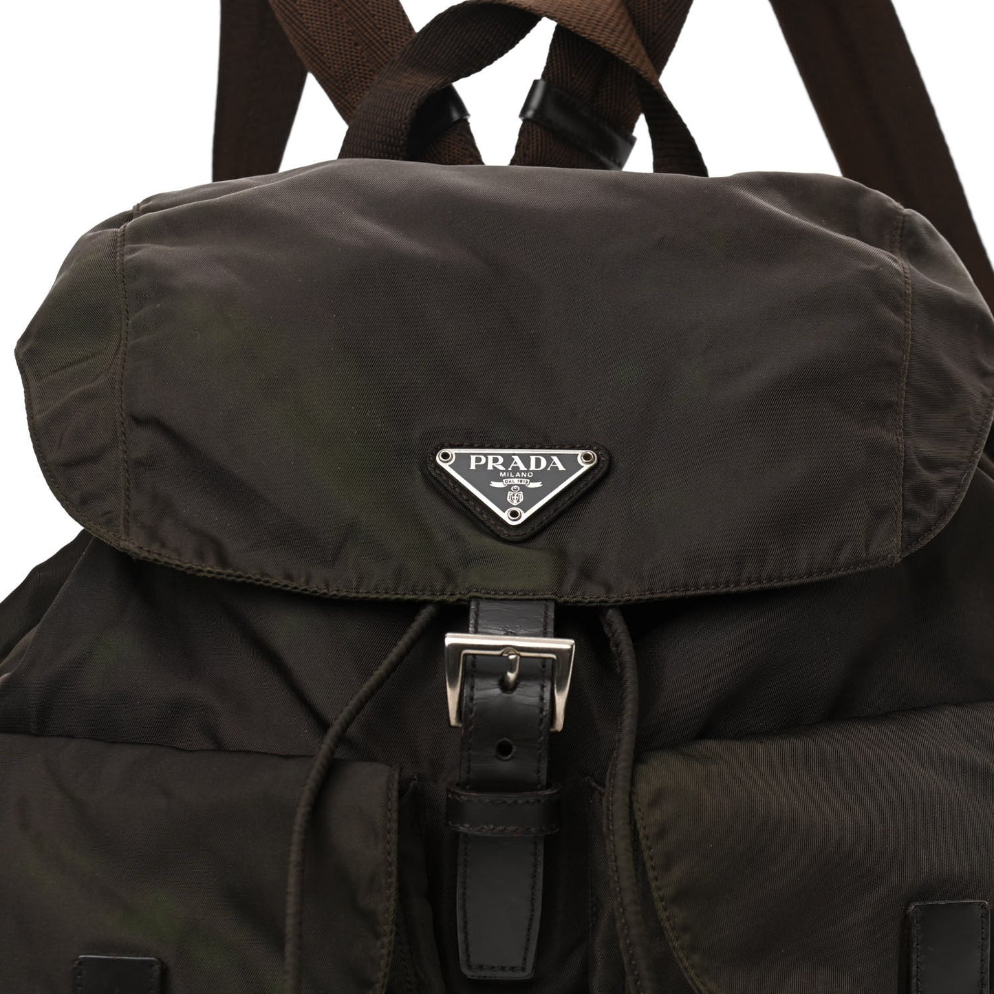 Tessuto Nylon Vela Small Backpack Brown