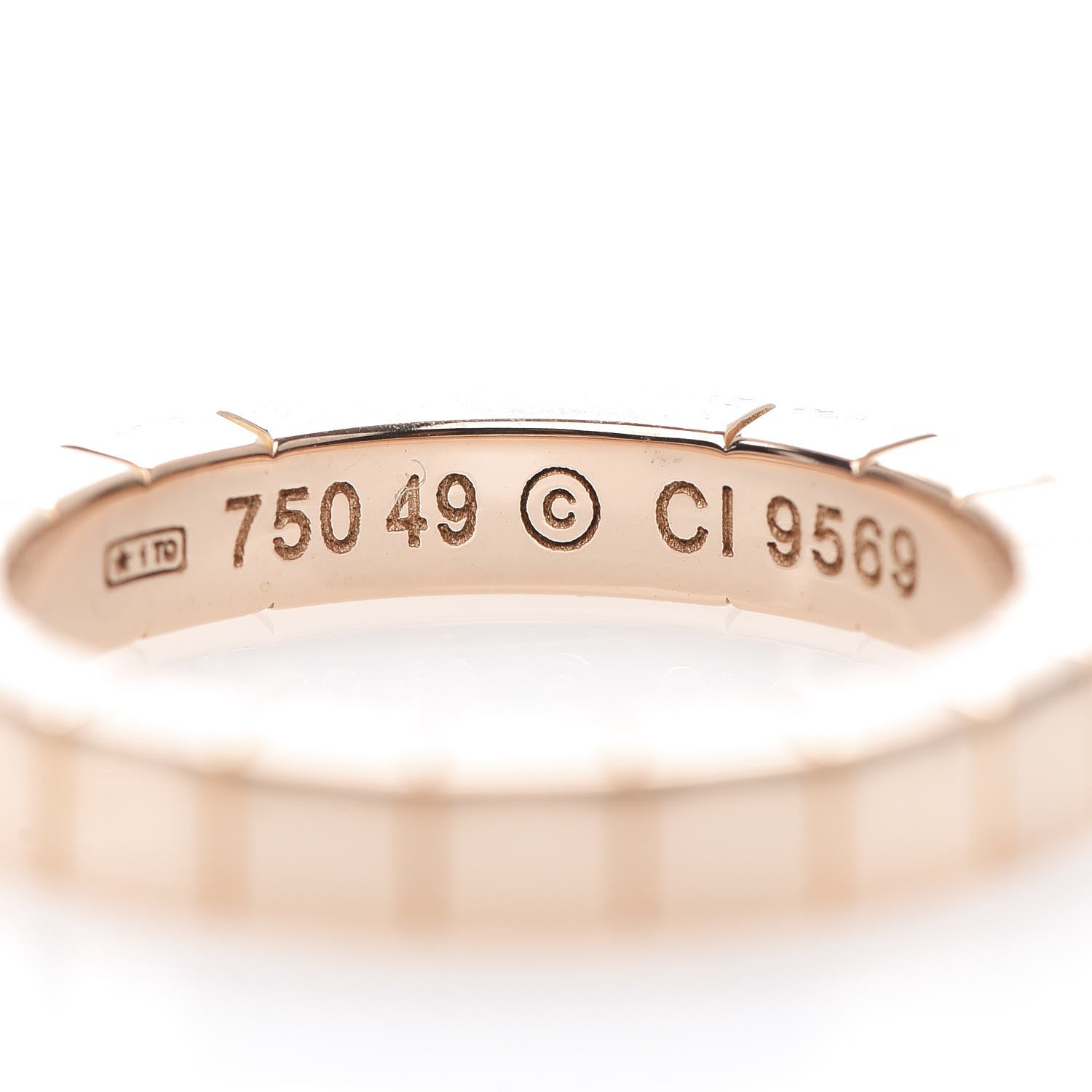 Cartier 18K Pink Gold 3mm Lanieres Ring 49 4.75 4 of 4