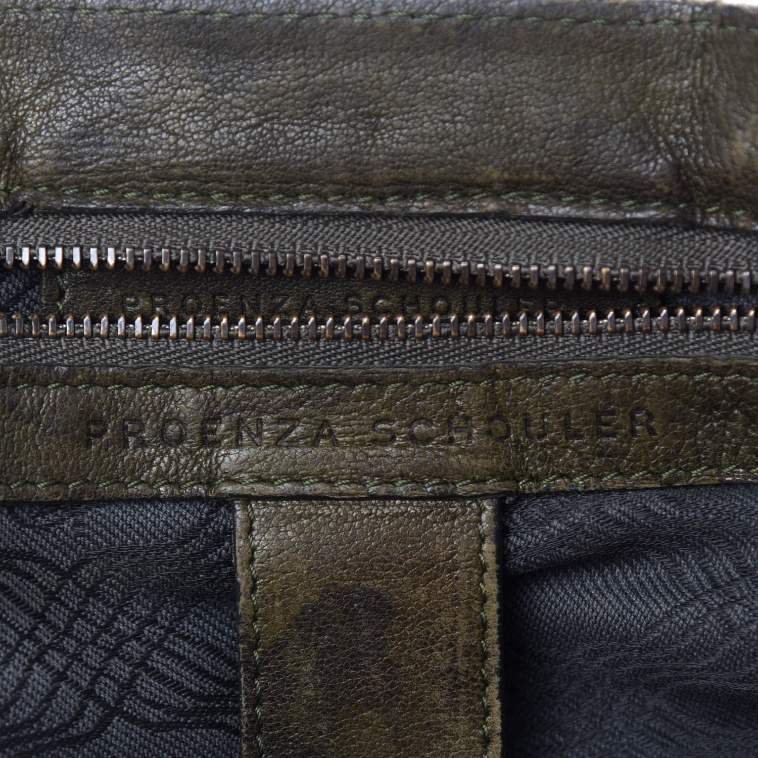Proenza Schouler Lambskin Medium PS1 Satchel Dark Olive 6 of 20
