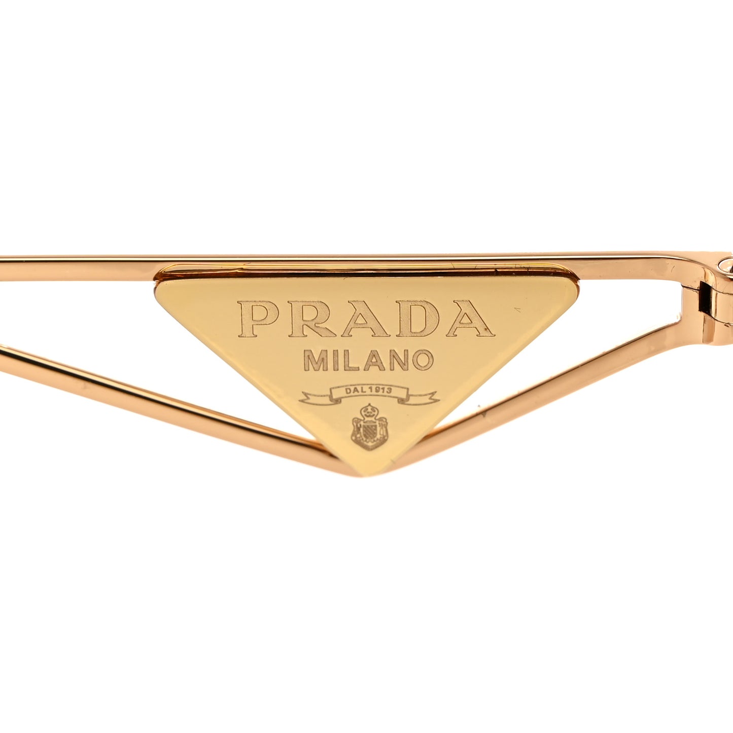 Metal Symbole Triangle Logo Sunglasses SPRA50 Beige