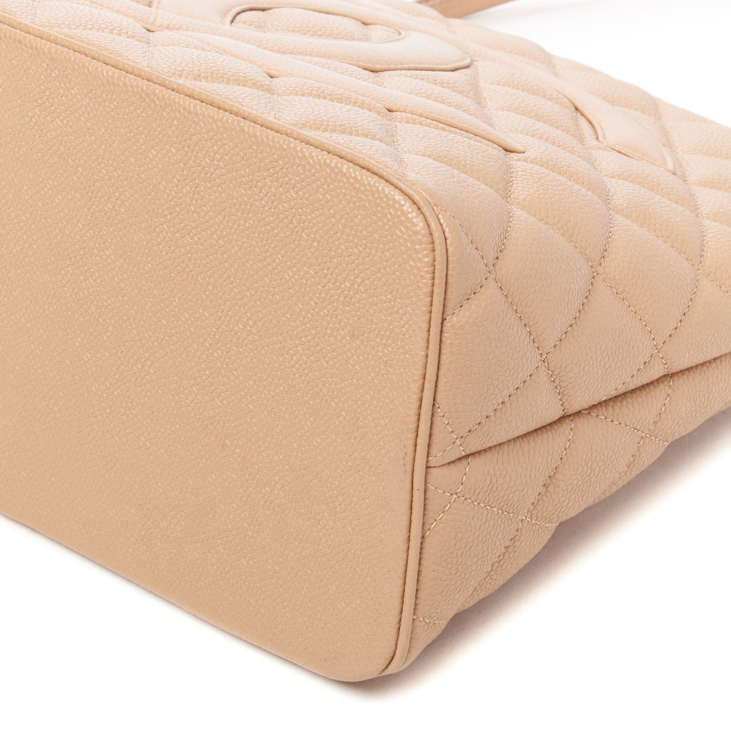 Chanel Caviar Quilted Medallion Tote Beige 4 of 9