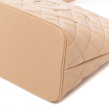 Chanel Caviar Quilted Medallion Tote Beige 4 of 9