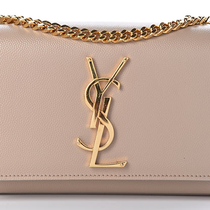 Saint Laurent Grain De Poudre Small Monogram Kate Satchel Dark Beige 7 of 9