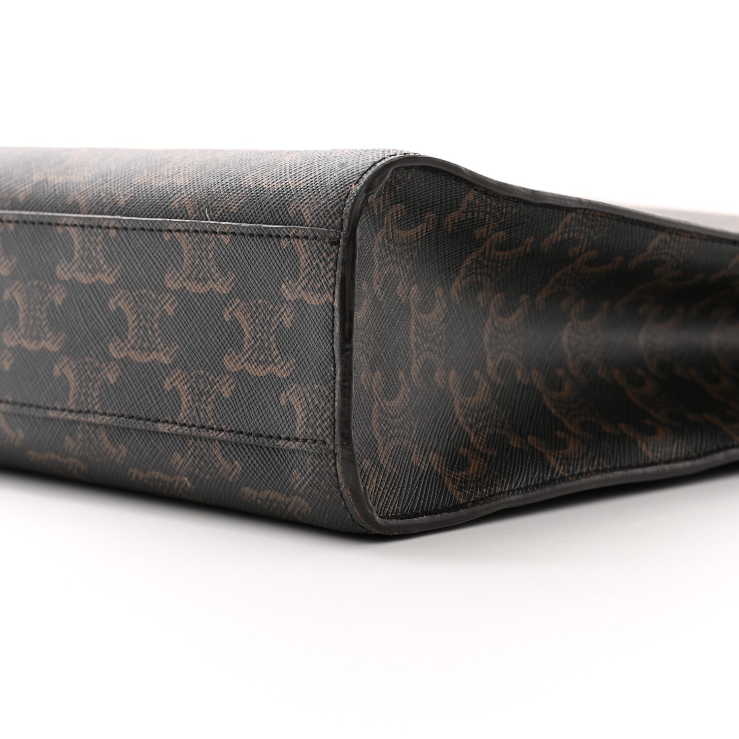 Celine Triomphe Canvas Calfskin Small Vertical Cabas Tan 10 of 10