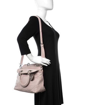 Christian Dior Lambskin Cannage Medium Granville Tote Pink 2 of 28