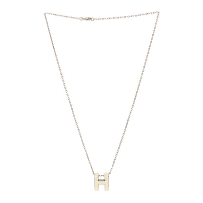 Hermes Palladium Pop H Pendant Necklace White 3 of 7