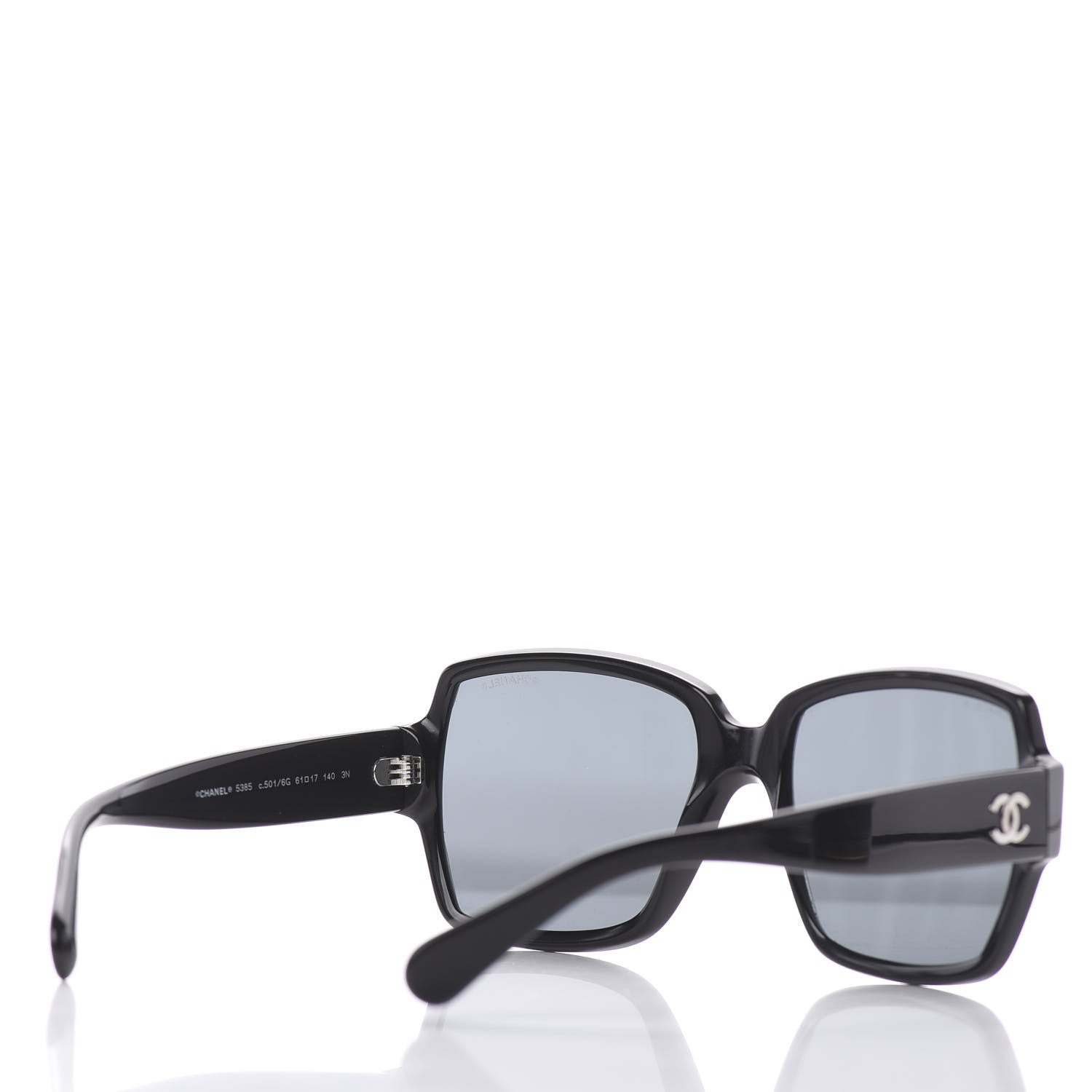 Chanel Acetate Square CC Sunglasses 5385 Black 4 of 6