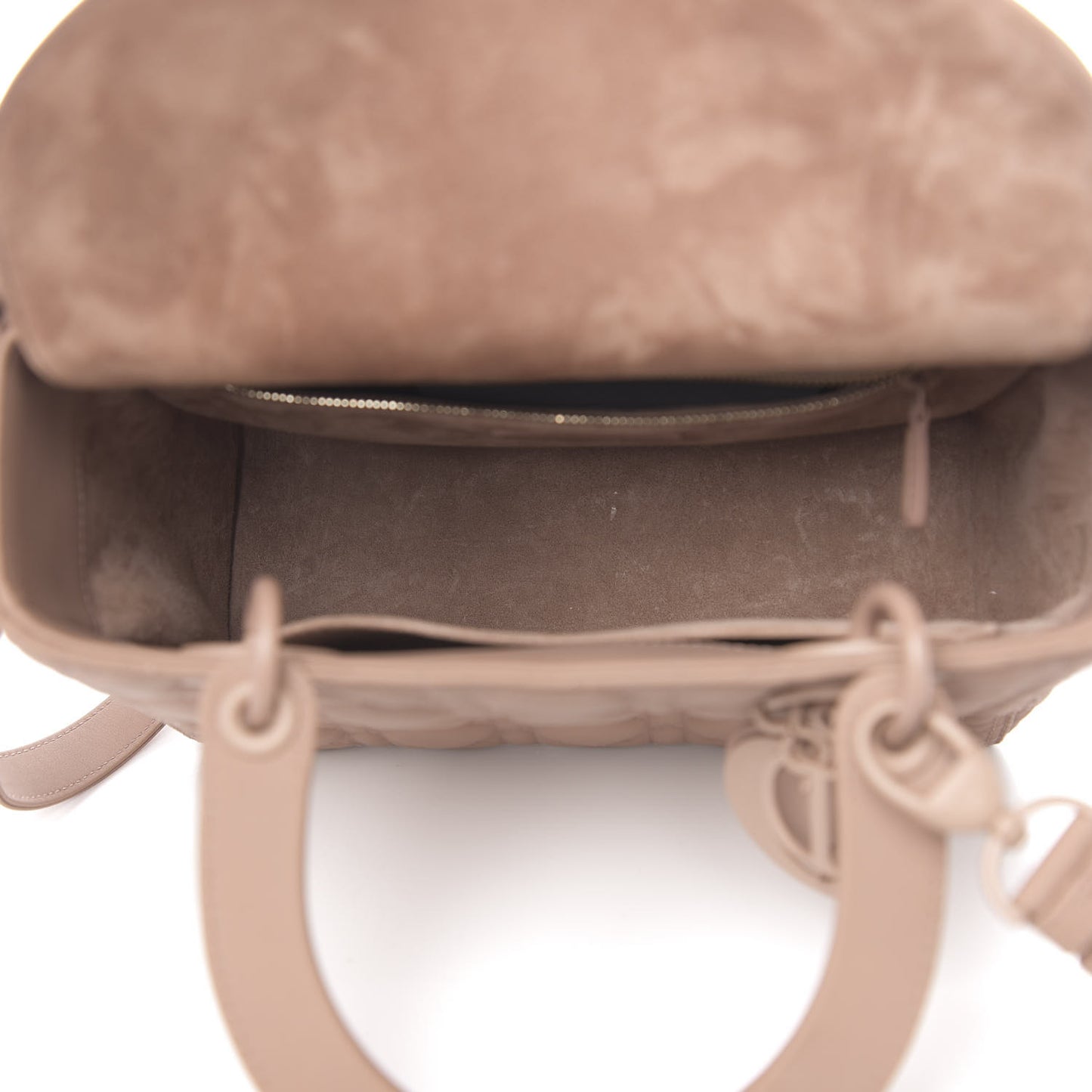 Ultra Matte Calfskin Cannage Medium Lady Dior Blush Powder