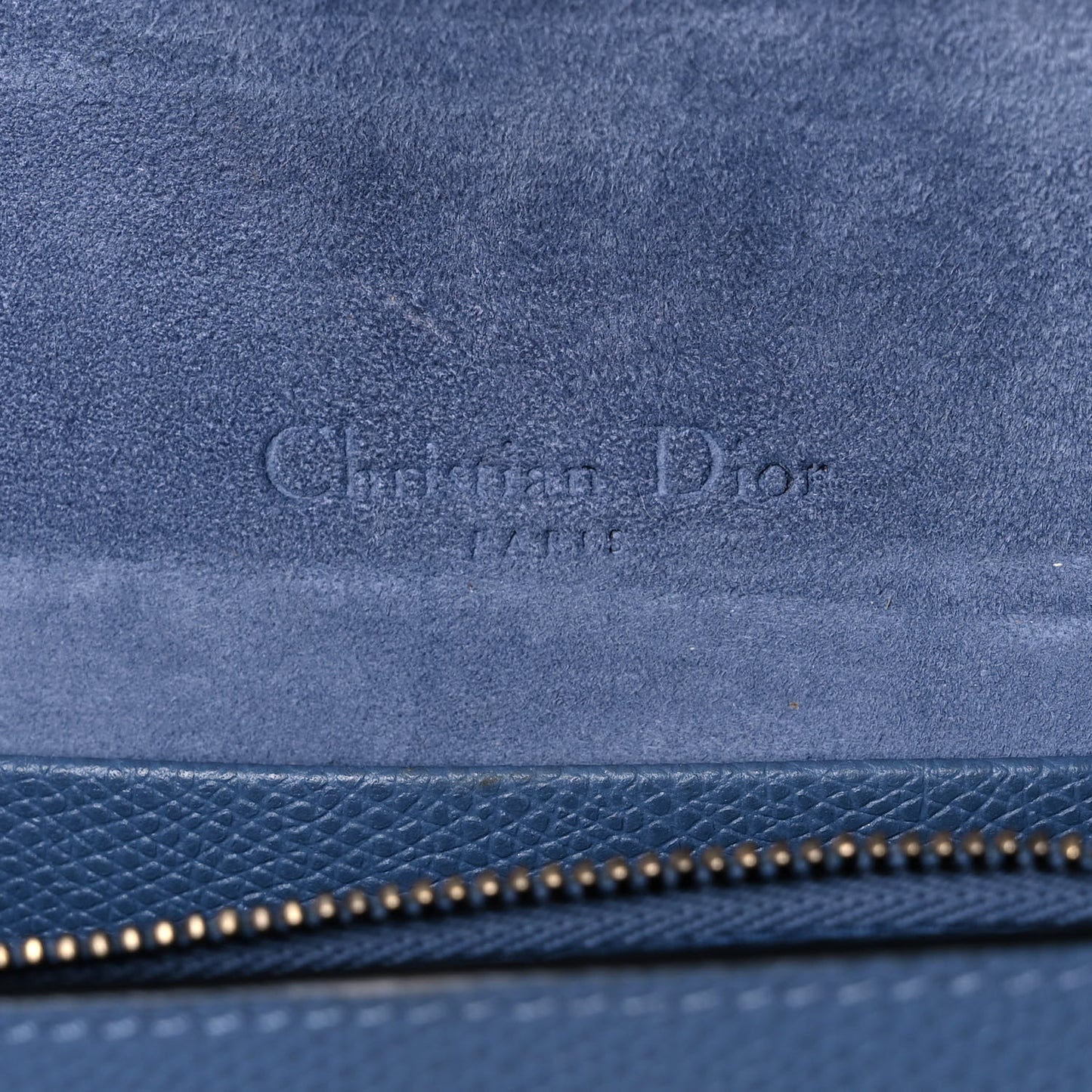 Grained Calfskin Saddle Belt Bag Denim Blue