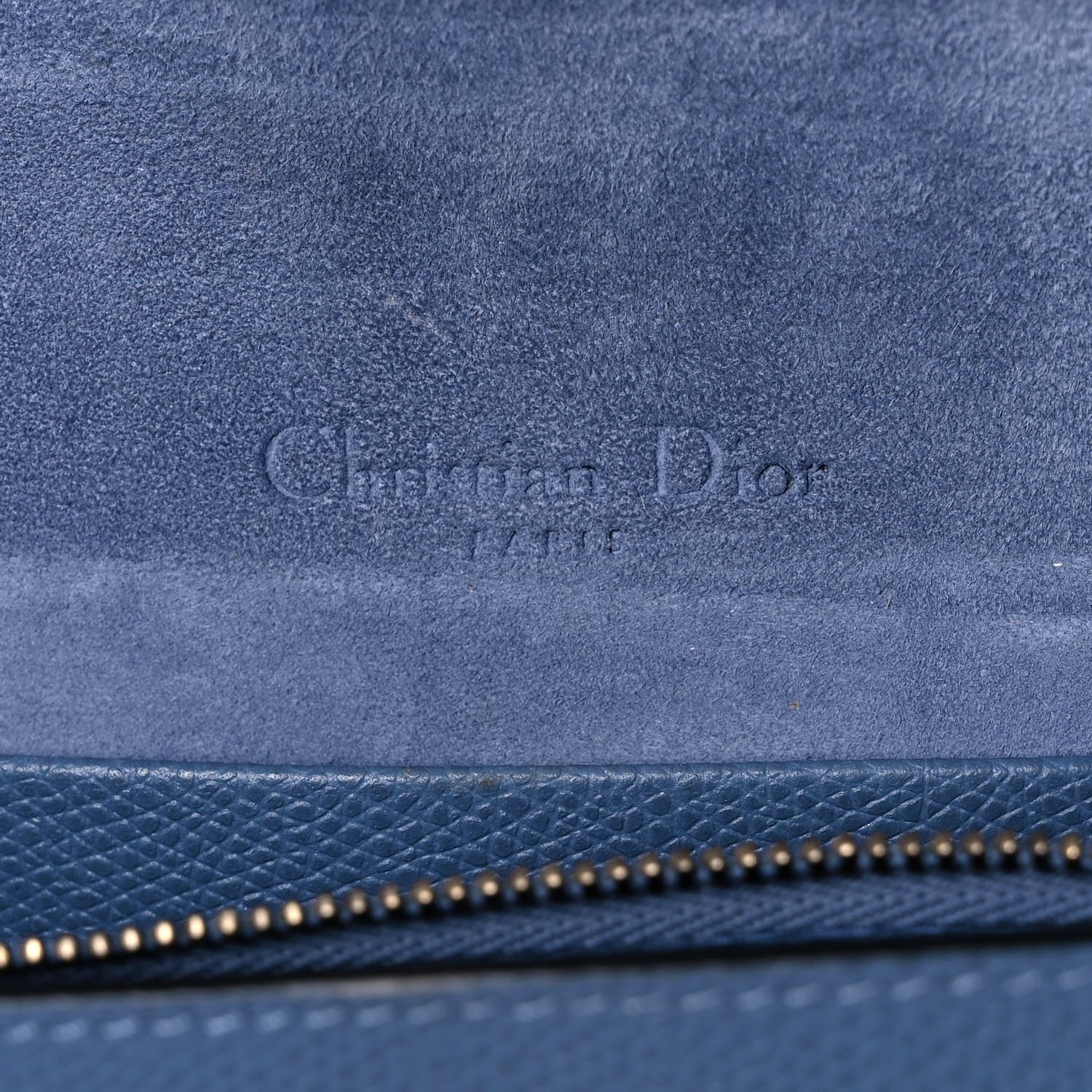 Christian Dior Grained Calfskin Saddle Belt Bag Denim Blue 6 of 12