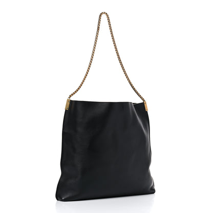 Saint Laurent Calfskin Medium Suzanne Hobo Black 3 of 16