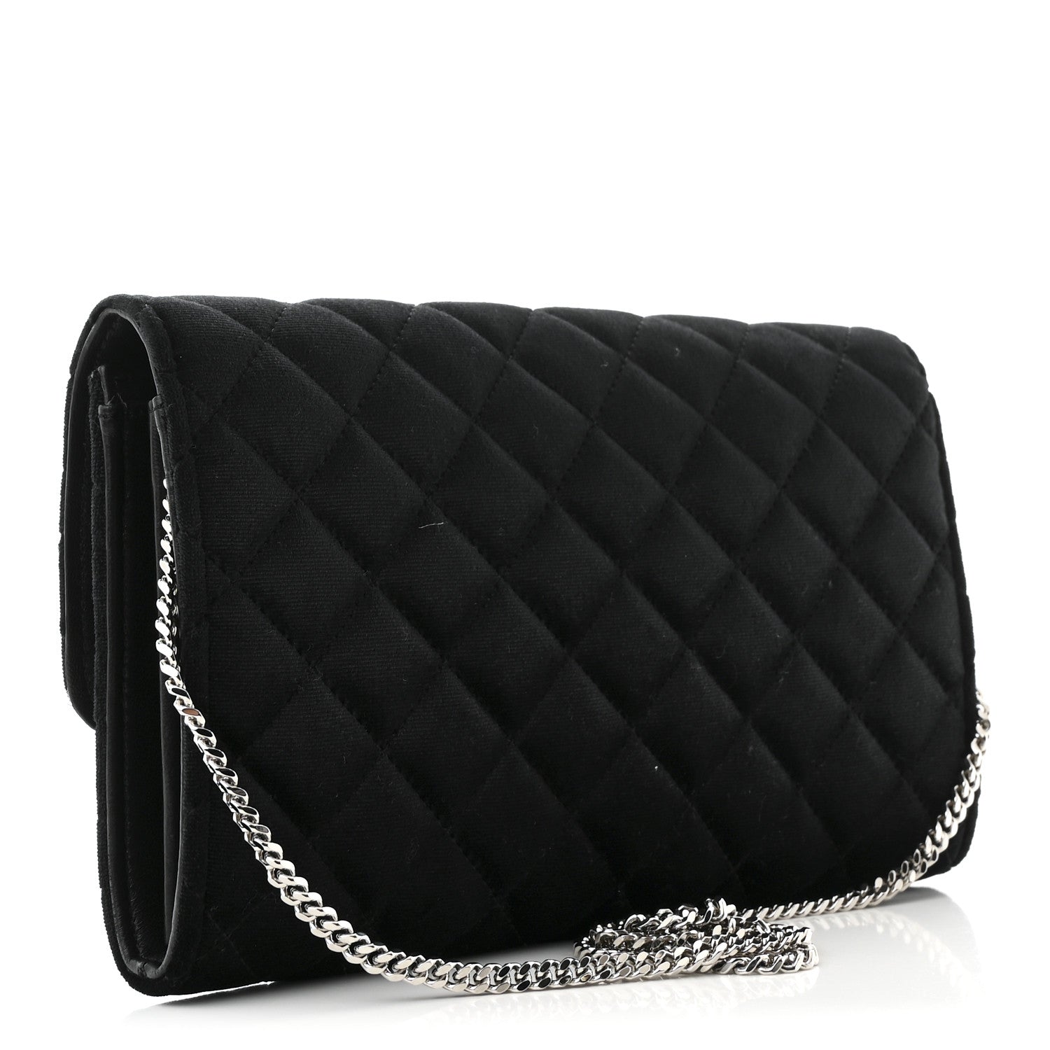 Versace Velvet Quilted Medusa Wallet On Chain Black 3 of 10