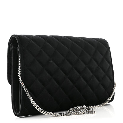 Versace Velvet Quilted Medusa Wallet On Chain Black 3 of 10