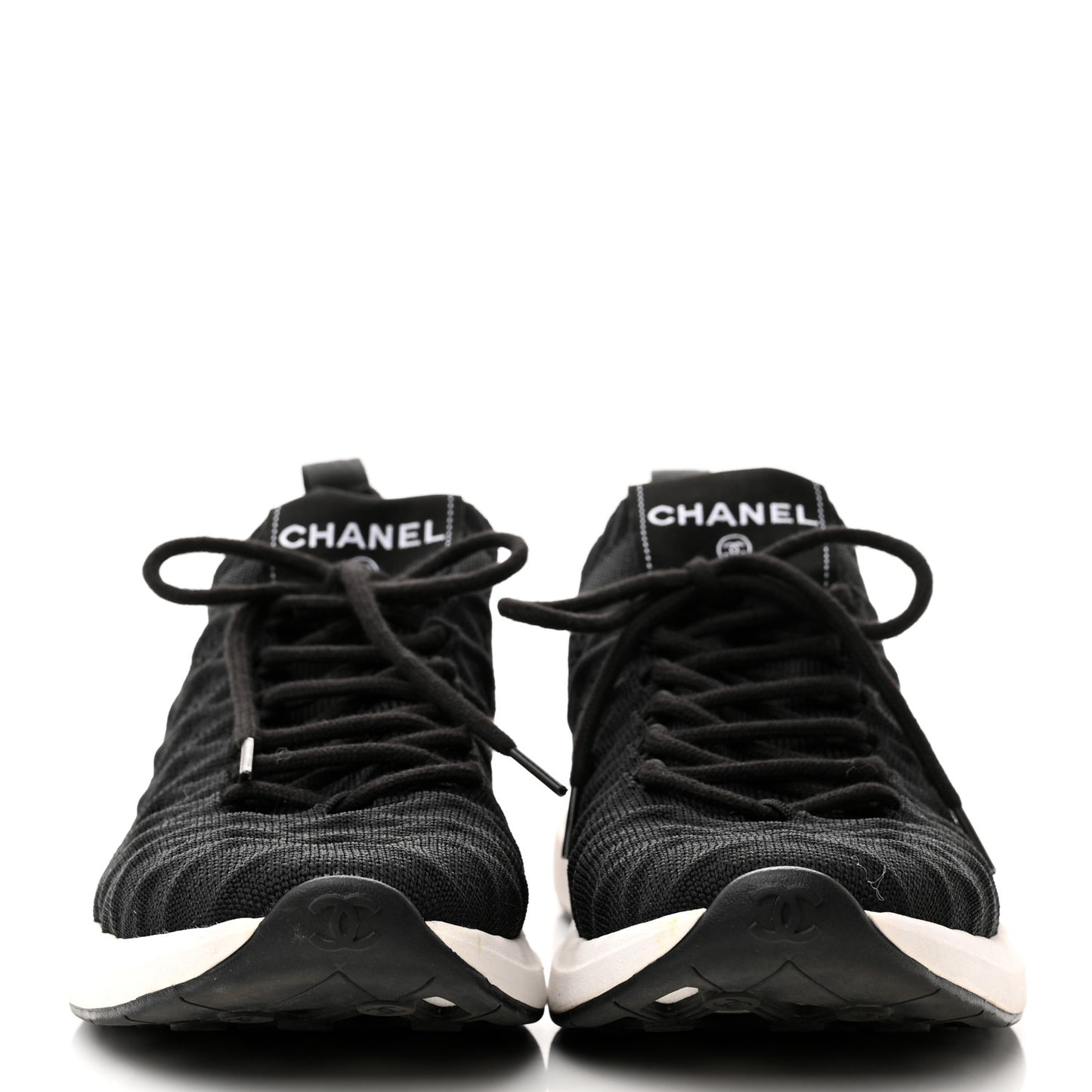 Fabric Logo Sneakers 36 Black
