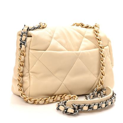 Chanel Lambskin Quilted Medium Chanel 19 Flap Beige 3 of 10