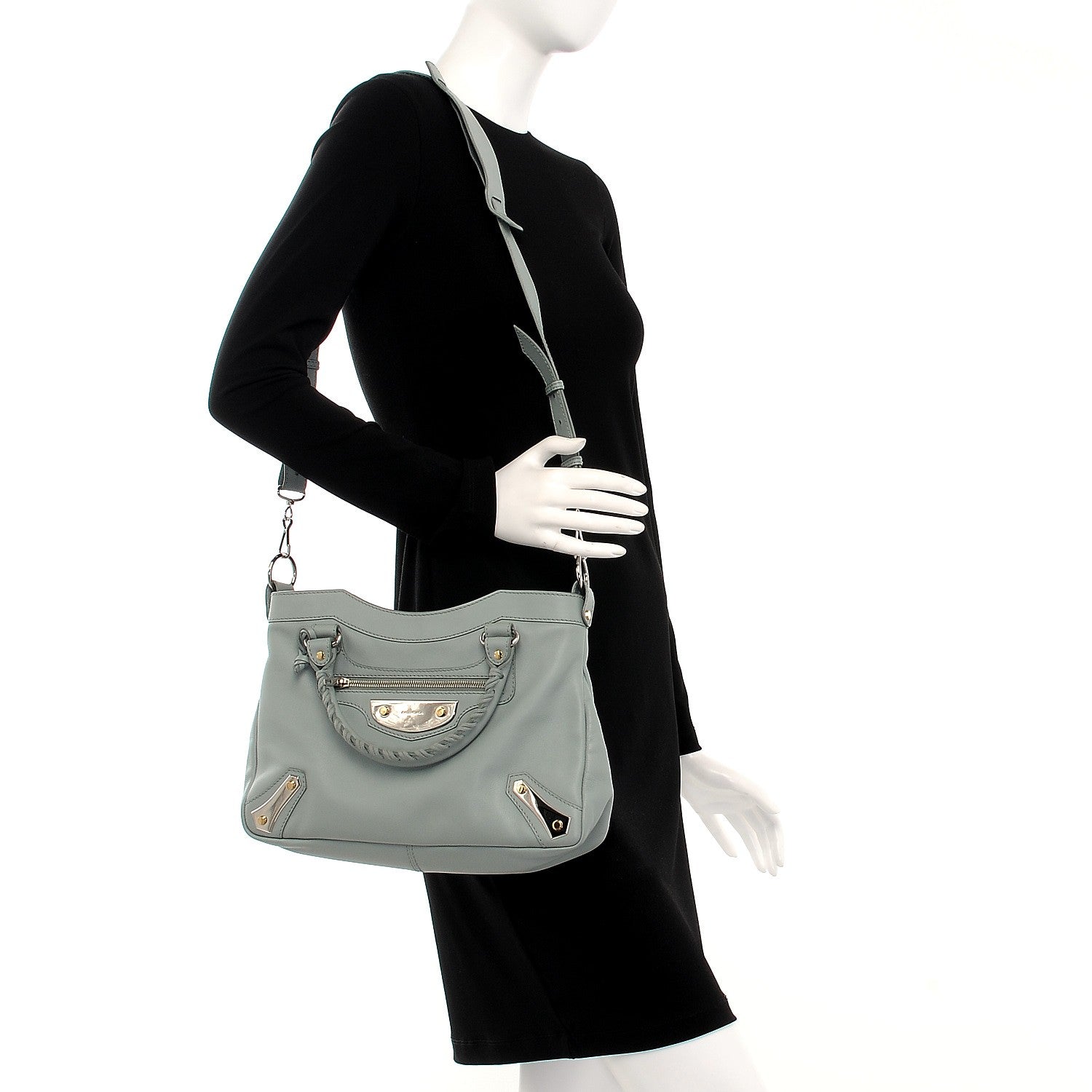 Balenciaga Veau Amp Plate Silver Hardware Town Vert Tilleul 6 of 7