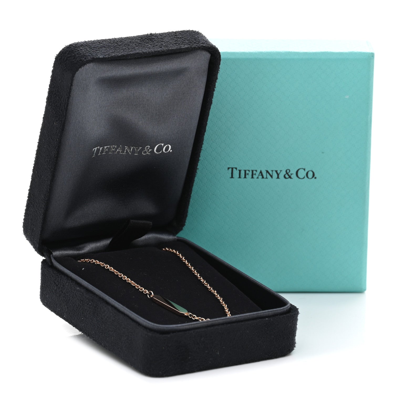 Tiffany 18K Rose Gold Tag Chain Necklace 4 of 4