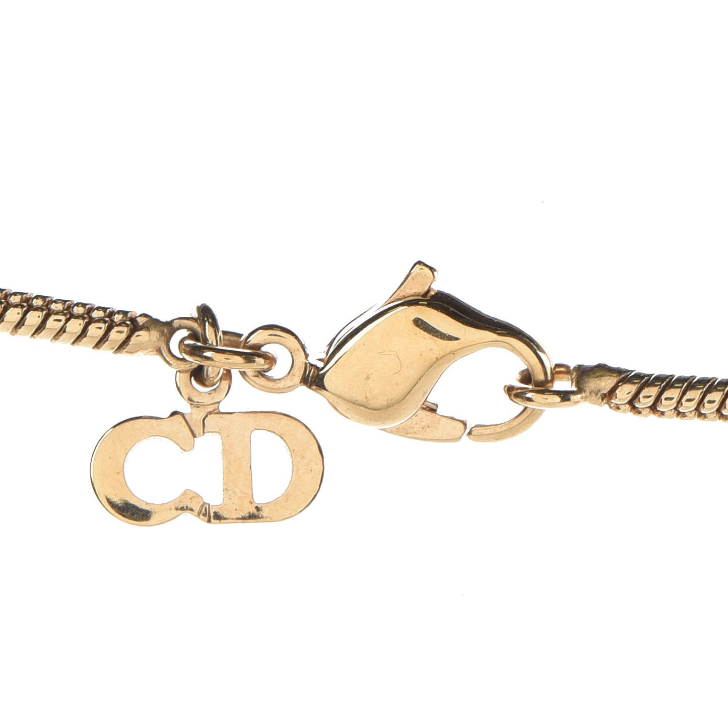 Metal Logo Necklace Gold