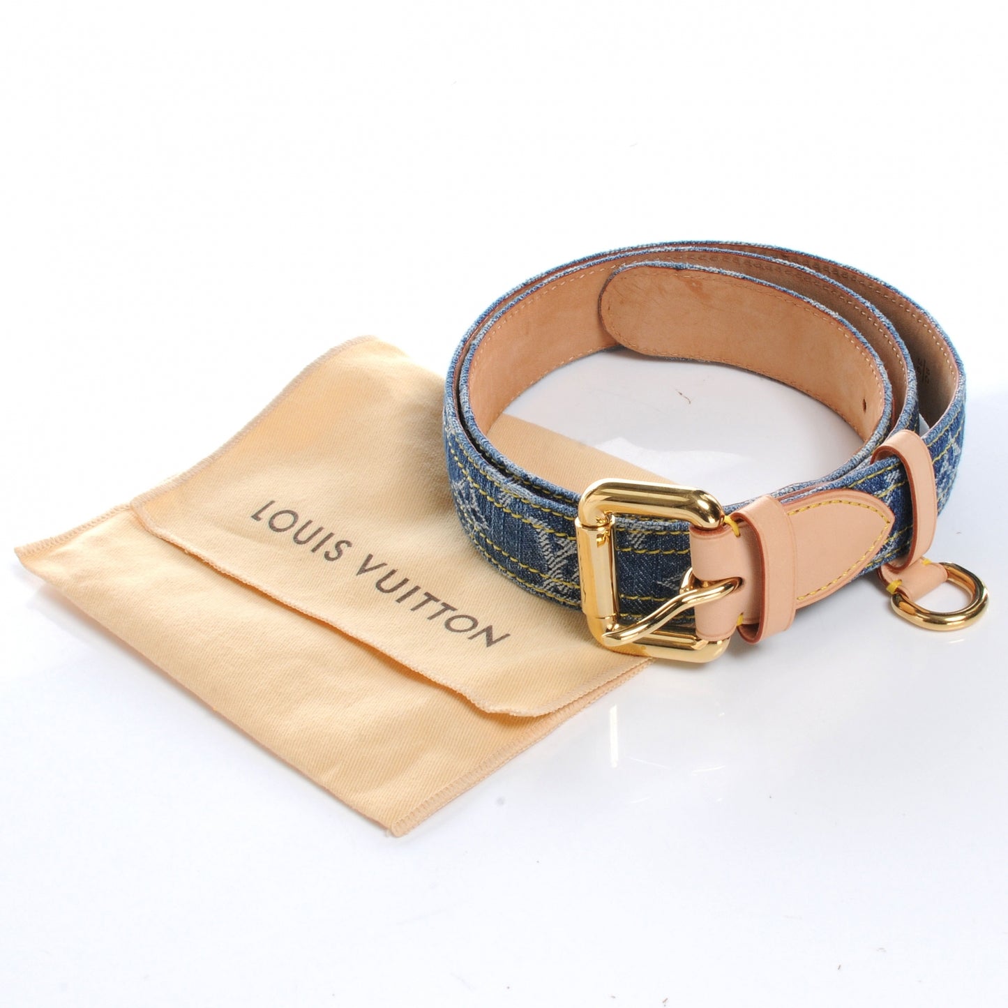 Monogram Denim Belt 90 36