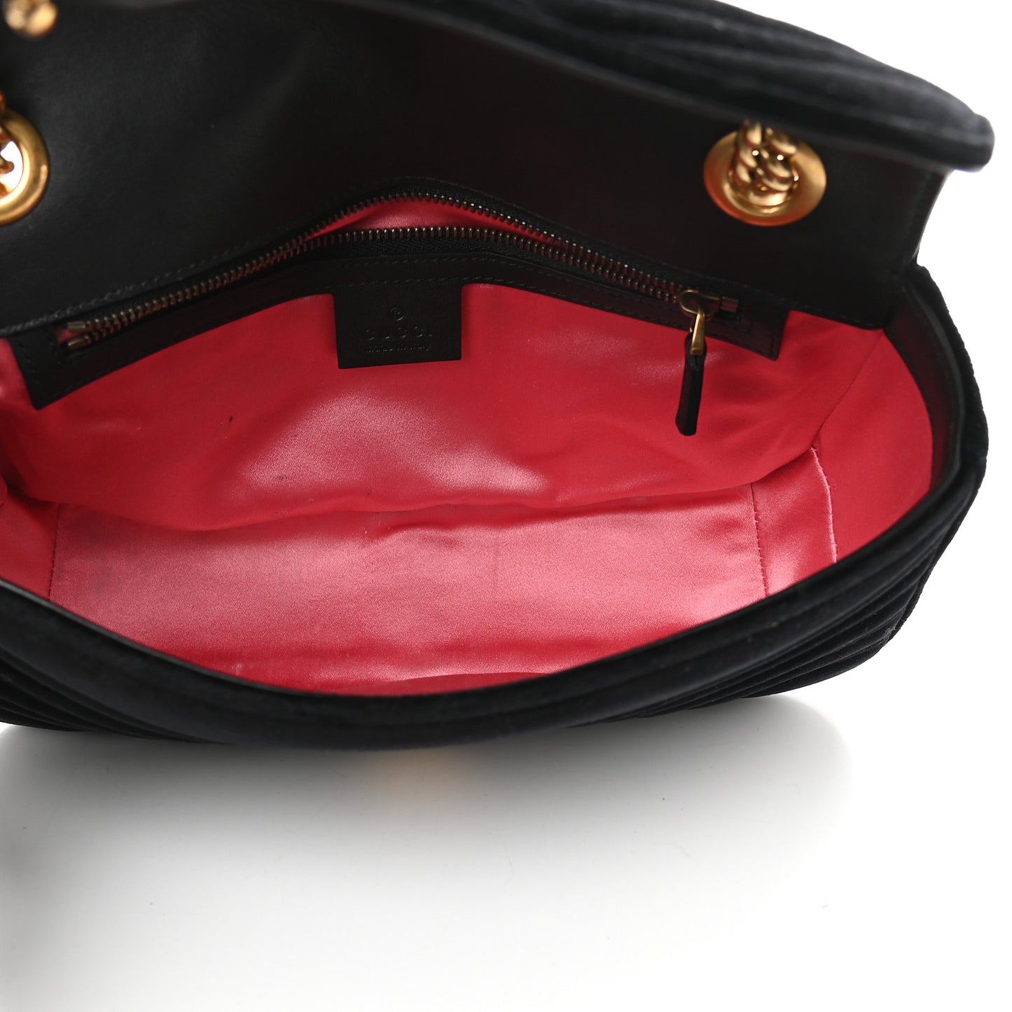 Velvet Matelasse Small GG Marmont Shoulder Bag Black