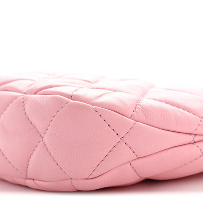 Chanel Lambskin Quilted CC Links Hobo Light Pink 9 of 10