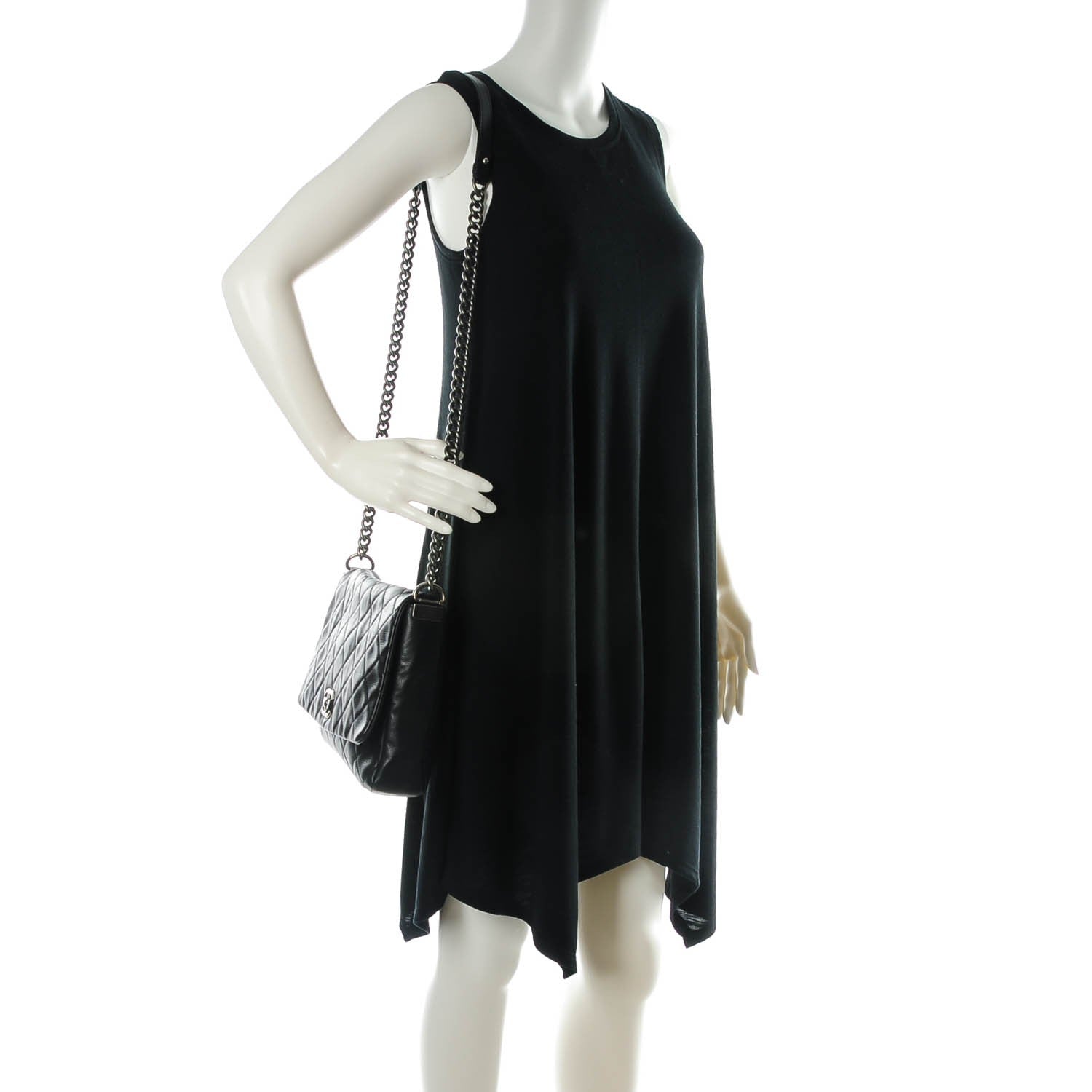 Chanel Calfskin Quilted Couture Messenger Black 2 of 7