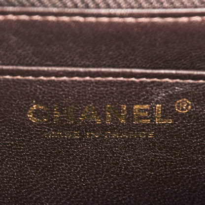 Chanel Toile Quilted Jumbo Single Flap Dark Blue 7 of 8