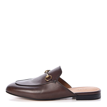 Gucci Calfskin Womens Princetown Slippers 39 Fondente Brown 1 of 15