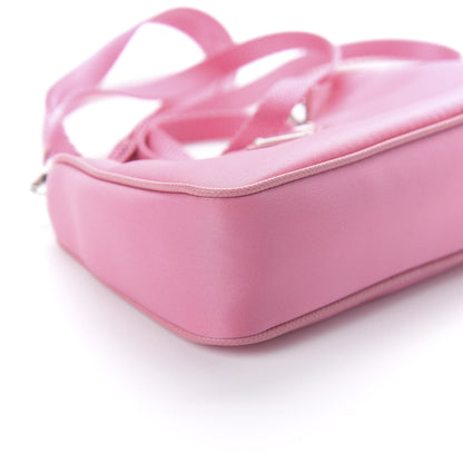 Prada Tessuto Nylon Saffiano Mini Re-Edition 2000 Shoulder Bag Begonia 6 of 10