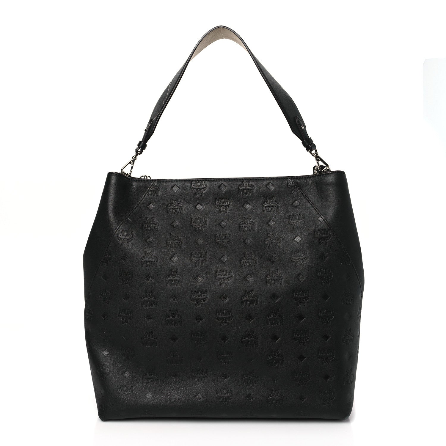 MCM Calfskin Ottomar Large Klara Hobo Black 1 of 8